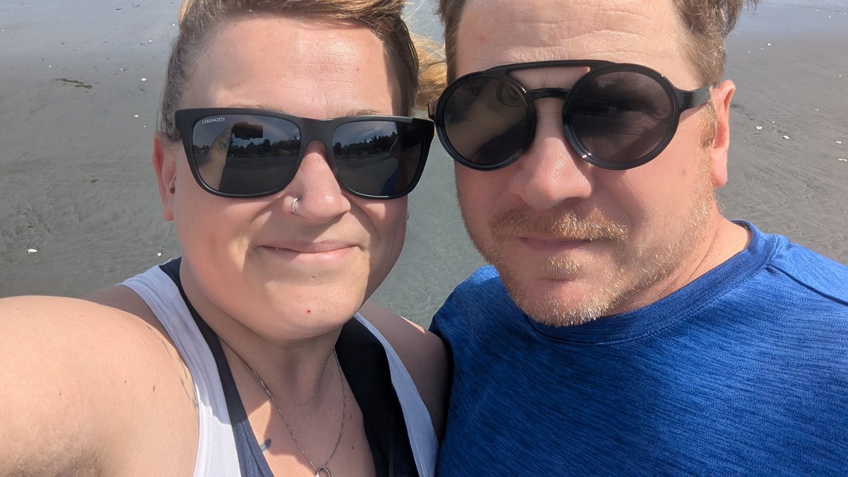 Michelle Rimmer Beach Beach weather! 🌞 I wanted to swim, Mike talked me out of it 😂
