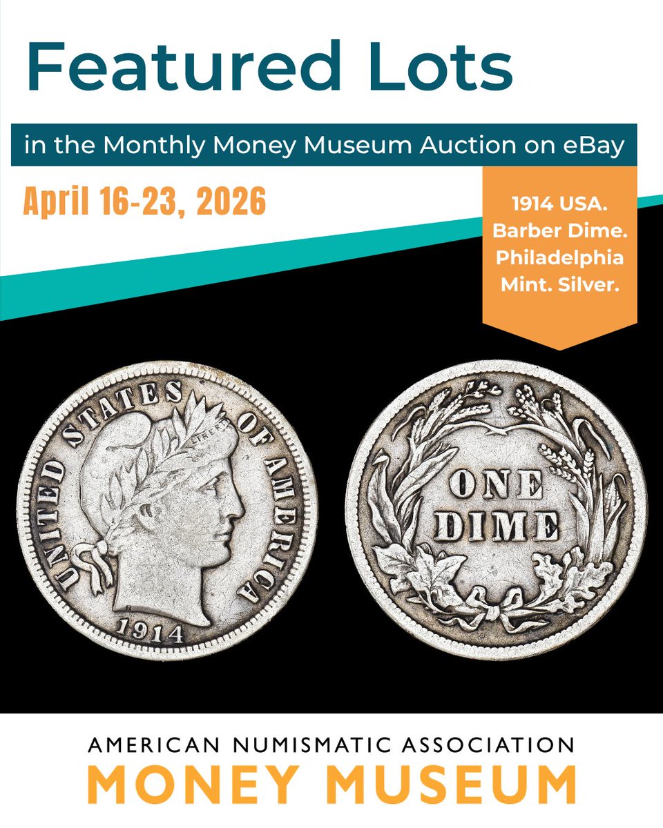 MoneyMuseumCS's tweet photo. A few more days to place your bids! 🙌🪙

This month’s eBay auction runs until Thursday, April 23.

View lots and place your bids: https://t.co/l6rmzUdGcb

#Numismatics #coincollecting #CoinAuction #eBay #NationalCoinWeek https://t.co/6auIYLJL69