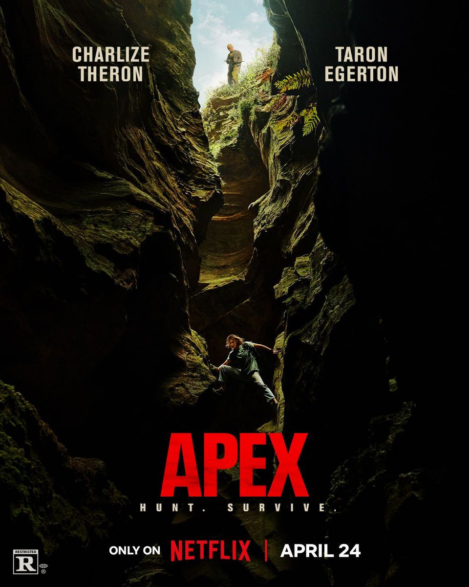Nuevo póster de "Apex" lo nuevo de Netflix que protagoniza Charlize Theron y Taron Egerton.