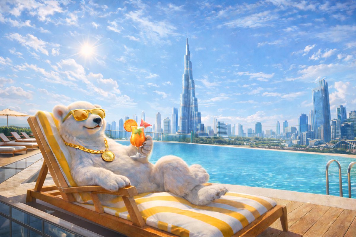 nordiumtoken's tweet photo. While others panic…
I’m poolside in Dubai 😎🍹
Waiting for the next pump 🚀

If you’re not chilling like this…
You’re holding the wrong coin 🐻‍❄️🍹🚀
#dubai #Nordium #bitcoin #eth #burjkhalifa #mubarakcoin #btc $NT #bnb https://t.co/vU7hgBO39D