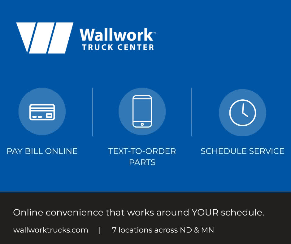 Wallworktrucks's tweet image. Did you know? You can pay your Wallwork bill online, text us to order parts, and schedule a service appointment — all without picking up the phone. Convenient service for busy operators. 

Learn more at bit.ly/3BFIBIX  👇

#WallworkTruckCenter #OnlineBillPay #Service