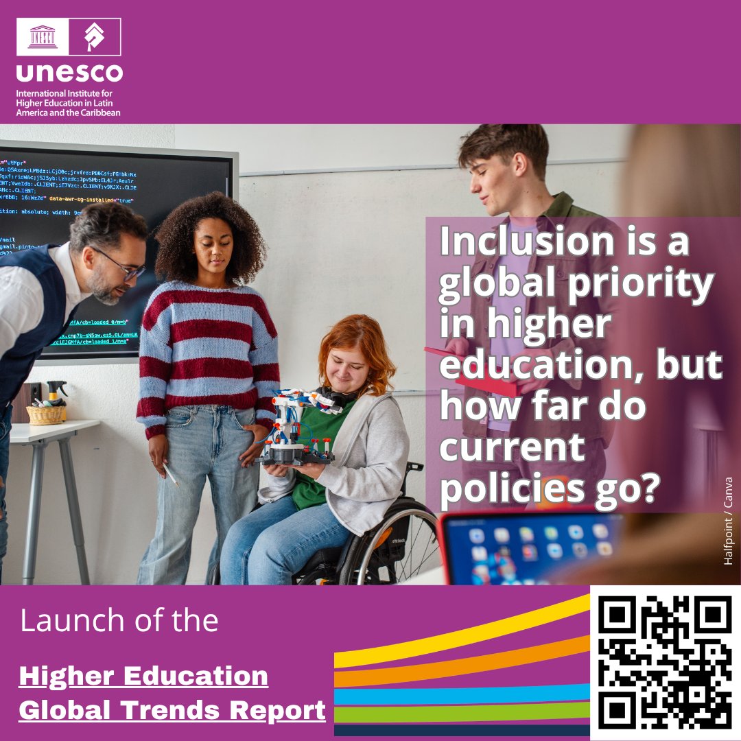 unesco_iesalc's tweet image. 📚How inclusive is higher education worldwide?

🚀Join the launch of UNESCO’s Higher Education Global Trends Report to explore the data shaping the sector.

📅 12–13 May | In person &amp;amp; webcast
ℹ️ Learn more and take part: unes.co/u7tpwl

#HigherEducation #EducationForAll