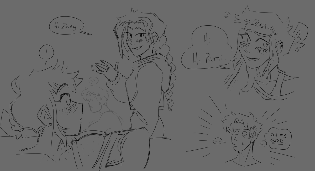teradriive's tweet photo. #zoerumi doodle comic abt obliviousness :) #kpdh https://t.co/5OQkk2rq1h