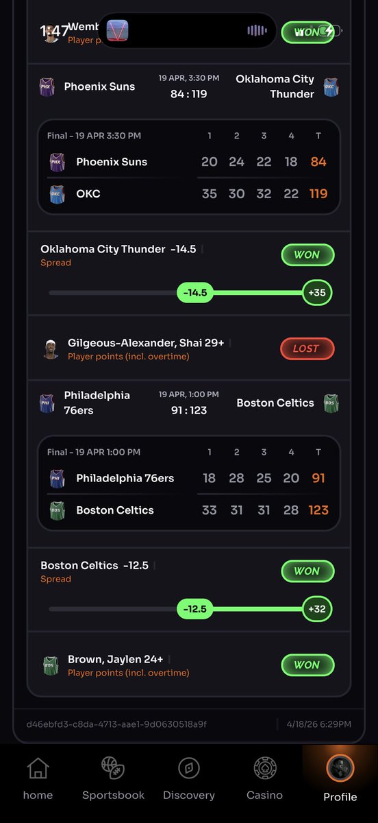 EliBehning's tweet photo. @rebetapp user: Elib05, needed shai for 4 more and they pulled him in the fourth, and ofc to follow that up the pistons choke.
and there’s more https://t.co/GYbNRipcAR