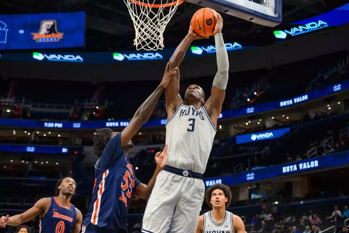 mzenitz's tweet image. Georgetown center Vince Iwuchukwu has entered the transfer portal, @chris_hummer and I have learned.

7-1, 260-pound former five star recruit who posted averages of 11.6 points and 6.1 rebounds per game this past season. Will need a waiver granted for another year of eligibility.