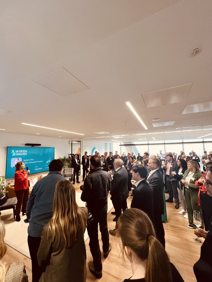InnFin's tweet photo. UK FinTech Week 2026 is officially underway.
An incredible opening night at @clear_bank - thank you to our brilliant hosts for setting the tone.
The best is yet to come. See you all at the Guildhall tomorrow for #IFGS2026.
#UKFintechWeek #FinTech #VoiceOfFinTech https://t.co/mNYH7GkfN0