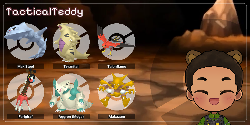 TacticalTeddyVT's tweet photo. This is the team im rocking in #PokemonChampions whats yours?! https://t.co/dr6O9JISPk