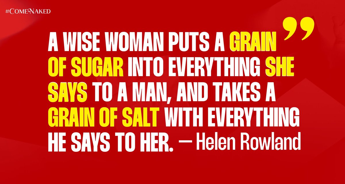 NakedNick's tweet image. As a #WiseWife, be sweet in how you speak to husband and be calm in how you listen. 
#Familylife 
#Communication 
#ComeNaked 
#Marriage
