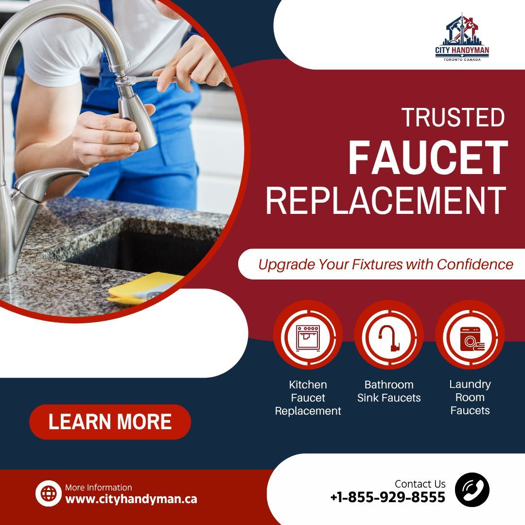 CityHandyguy's tweet image. Upgrade your home fixtures with confidence. We specialize in seamless faucet replacements for kitchens, bathrooms, and laundry areas — ensuring efficiency and long-lasting performance.
📞 +1-855-929-8555
🌐 cityhandyman.ca

#FaucetReplacement #HomeUpgrade #QualityWork