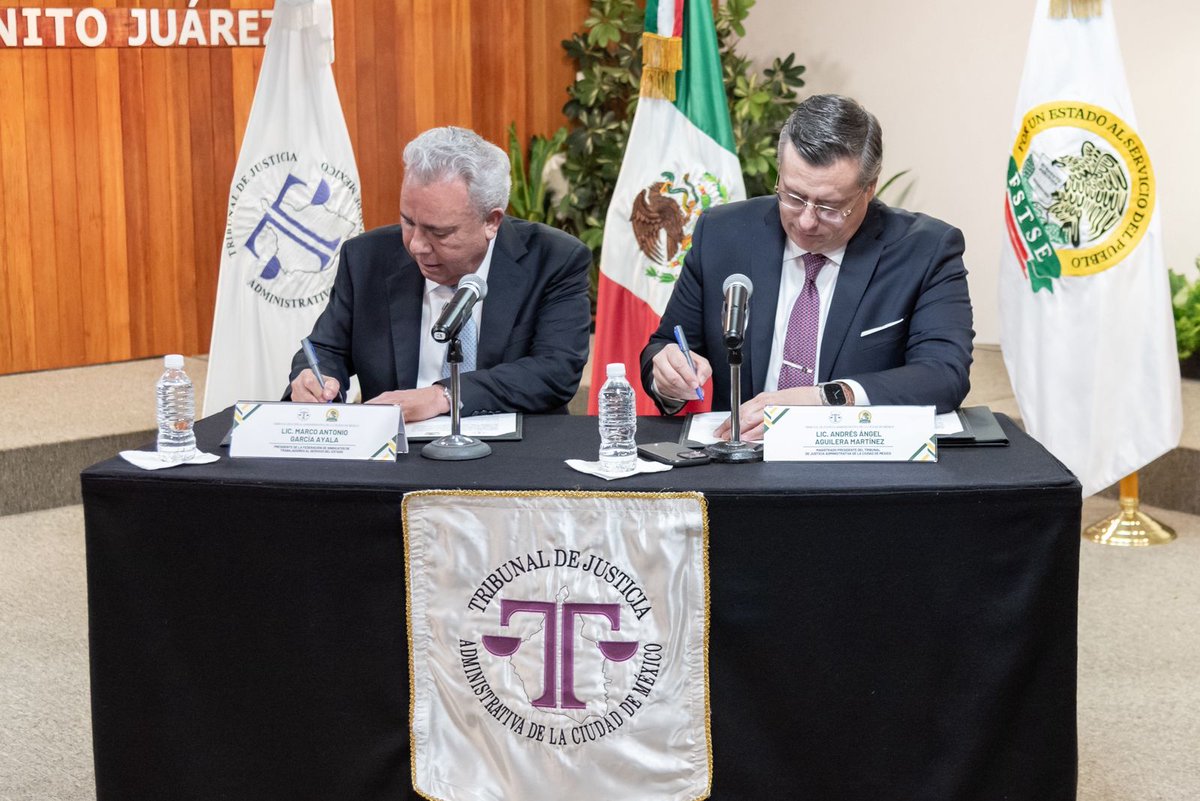 FSTSEmx's tweet photo. ✅ !POR PRIMERA VEZ!

La FSTSE firmó convenio marco con el @TJA_CDMX y los servidores públicos de la CDMX tendrán acceso directo a la justicia administrativa.

“Es indispensable trabajar de la mano con la FSTSE, que conoce de cerca la realidad de miles de trabajadoras y trabajadores”, señaló el magistrado presidente  @AndresAguileraM.

“Seremos aliados leales… una justicia eficaz es aquella que, cada vez más, logra que haya menos necesidad de litigar”, afirmó nuestro líder nacional @GarciaAyalaM.

¡Más derechos y certeza para nuestras bases! 💼⚖️

#FSTSE #TJACDMX #JusticiaAdministrativa #ServidoresPúblicos