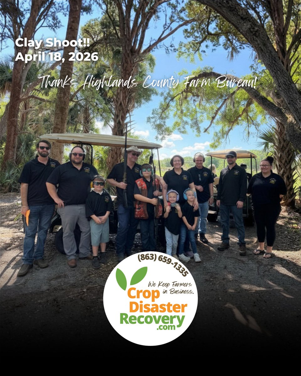 Crop_Disaster's tweet image. Smashing good time at the Clay Shoot! Crop Disaster Recovery is always a Proud Heritage Sponsor for Highlands County Farm Bureau. #CDR #highlandscountyfarmbureau #Farmers