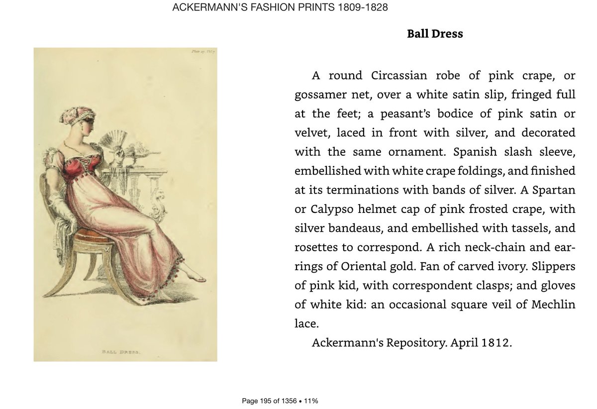 susanaauthor's tweet image. In this comprehensive ebook of #Ackermann’s Repository #fashion prints, you get all fashion prints along with their descriptions  for all years from 1809-1828. The print version is in four volumes and costs more than $200. Great resource for #authors! ow.ly/S4lG30sUvXP