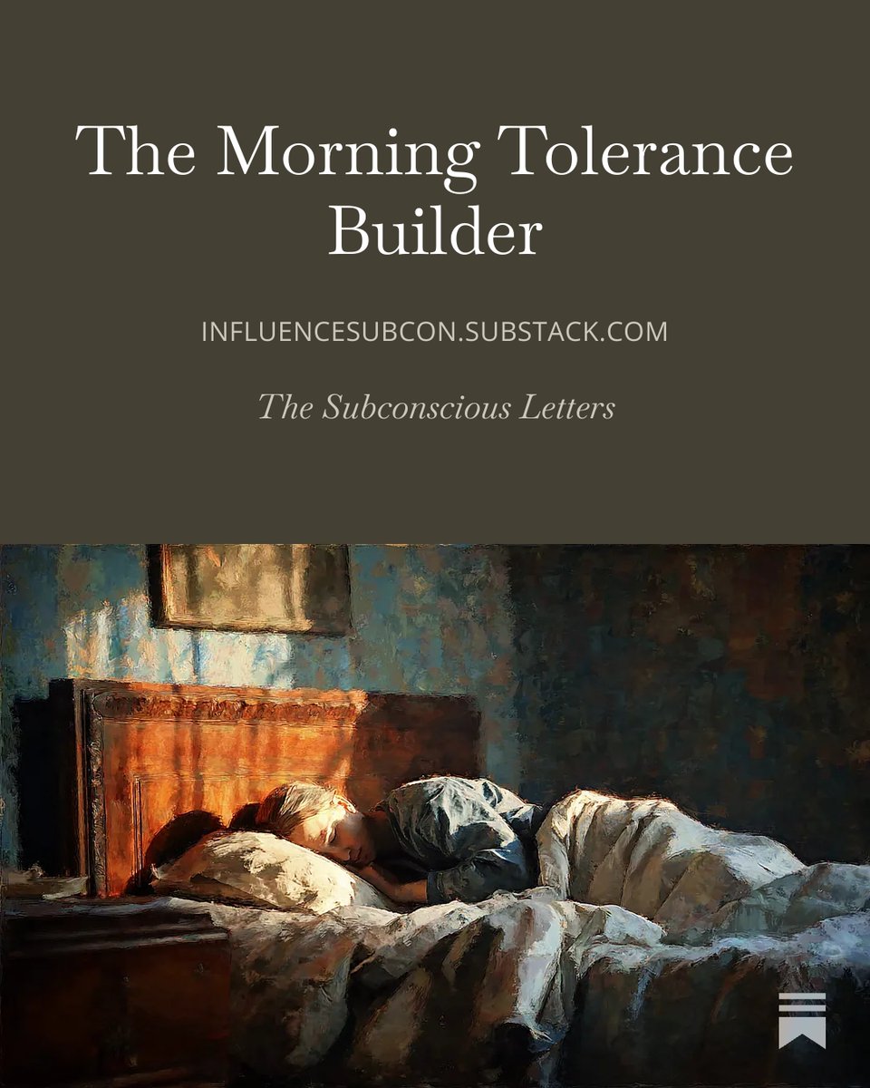 INFLUENCESUBCON's tweet photo. Read the post: The Morning Tolerance Builder) https://t.co/6pRYzAG6m1 https://t.co/cfFrhExz96