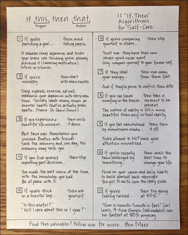 CuriousMindsHub's tweet photo. 11 "If, then" algorithms to operate at your best: https://t.co/XUNi8cJBNF