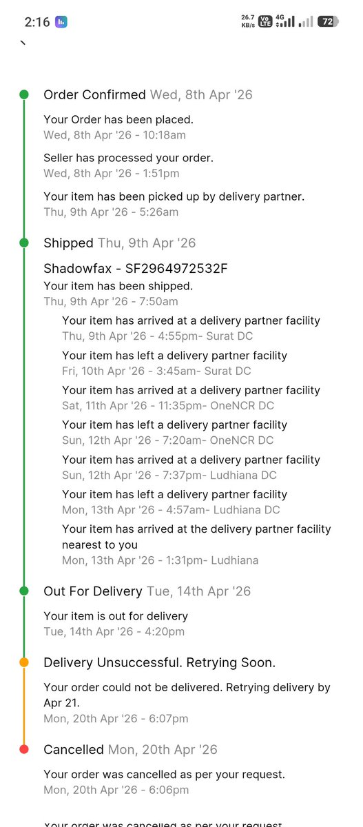 SharmaPankaj307's tweet image. I followed @Flipkart’s specific instructions to cancel and re-order due to a delivery issue. Now, I’m being blocked from COD due to 'recent account activity.​ Fix this #Flipkart #BadCustomerService #ConsumerRights