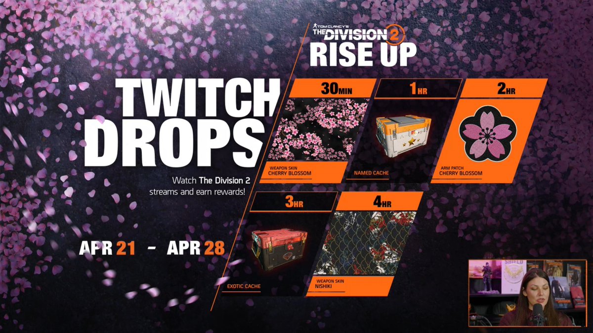 3nen2kumi's tweet image. 桜と錦鯉の武器スキンと桜のアームパッチ、これはアツい #Division2