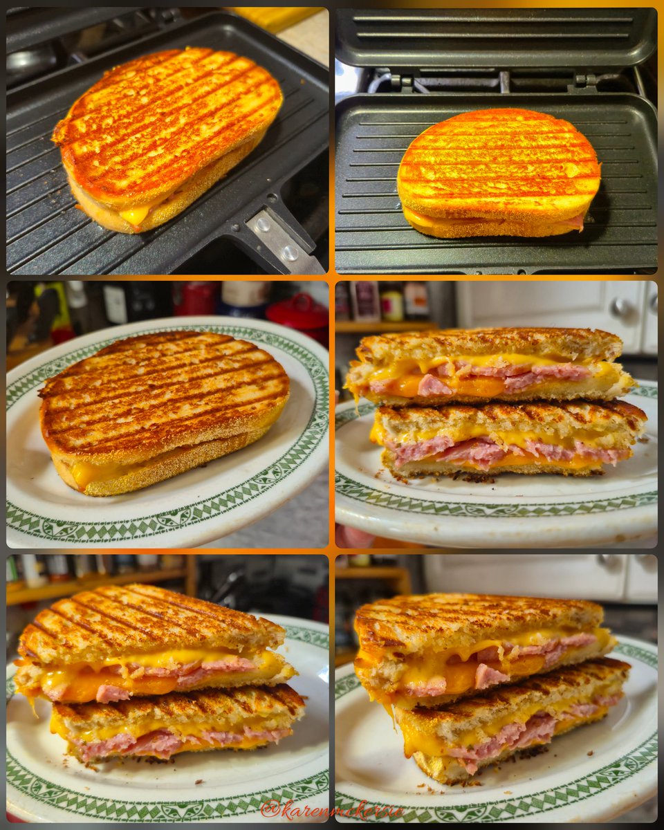 karenmckersie's tweet image. 👩‍🍳 Todays Lunch: Grilled cheese with garlic sausage made in my sandwich maker from Temu, delicious! 😋🥪 
#GrilledCheese #SandwichMaker #Food