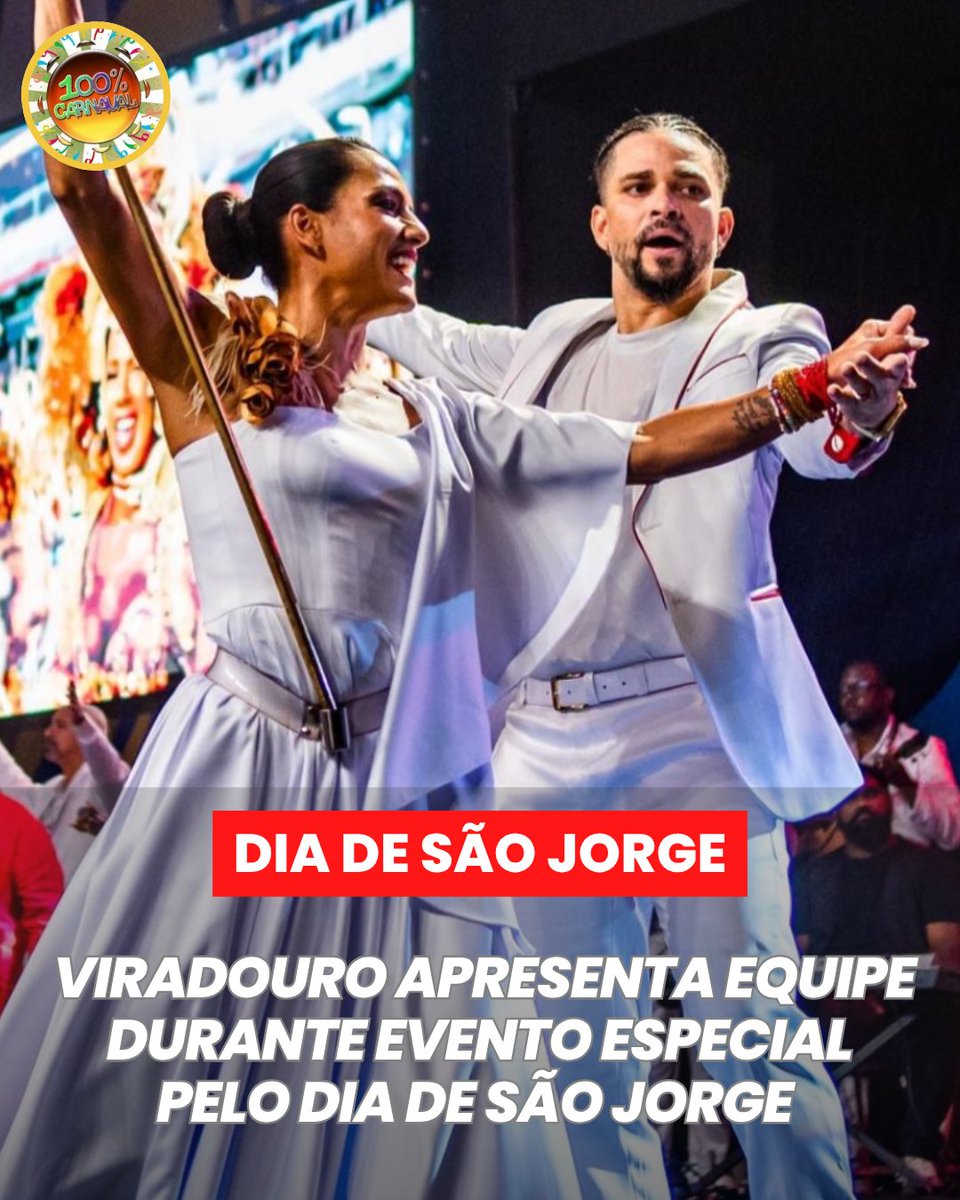 100_carnaval's tweet photo. ⚔️ A @gresuviradouro realiza nesta quinta, a partir das 17h, a “Noite de Jorge”, em sua quadra. Com entrada gratuita, o evento celebra o Dia de São Jorge e tem como destaque o encontro com a Vila Isabel. A programação inclui ainda a apresentação oficial do elenco para 2027. https://t.co/NEtHOXwxxN