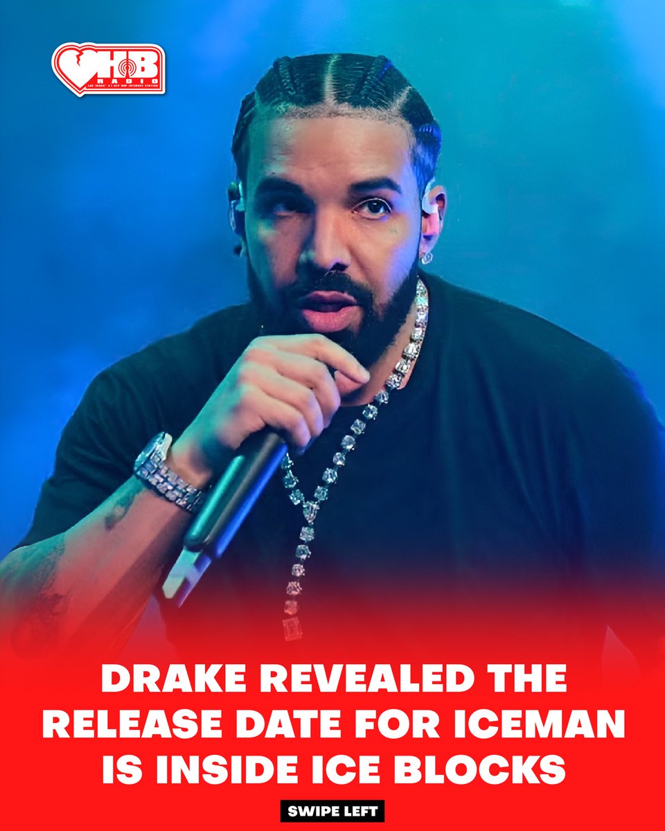 HB_RADIO_LV's tweet image. Drake revealed the release date for ICEMAN is inside ice blocks 🧊 

#drake #iceman #release #ice #rap