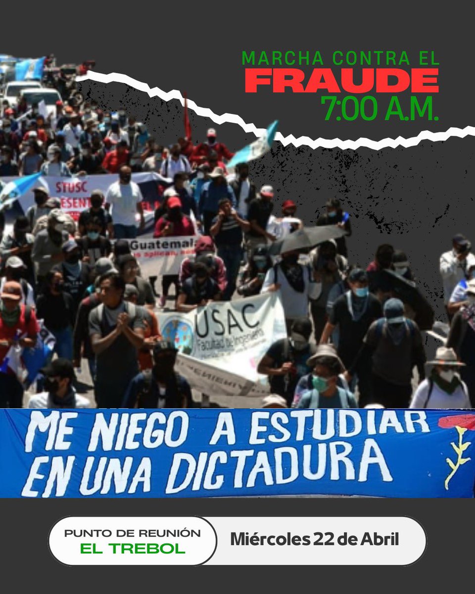🗣️Porque la lucha no para, se transforma y trasciende, nos sumamos a la convocatoria de las organizaciones campesinas y movimientos sociales para movilizar la lucha contra la virtualidad y el fraude

🔥Convocamos a toda la comunidad universitaria sumarse a esta movilización para