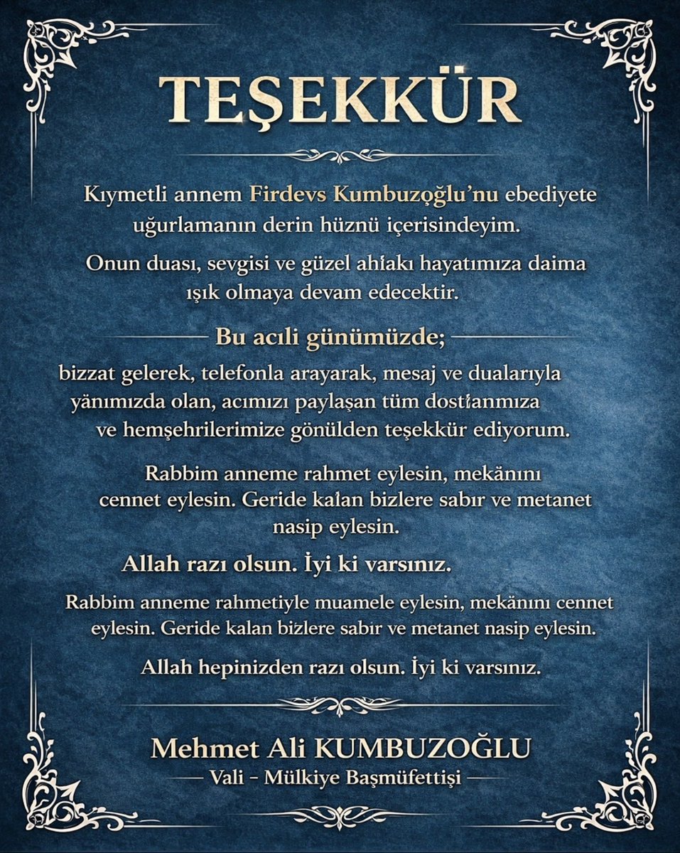 Mehmet Ali Kumbuzoğlu tweet media