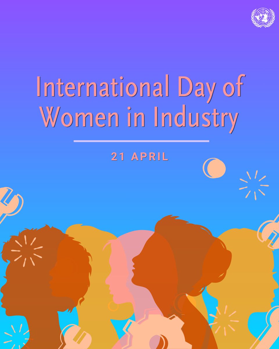 Tuesday marks the first-ever International Day of Women in Industry, celebrating women’s contributions to industrial development and promoting a more inclusive and equitable future worldwide.

Details from <a href="/UNIDO/">UNIDO</a>: unido.org/international-…

#IntlDayofWomeninIndustry