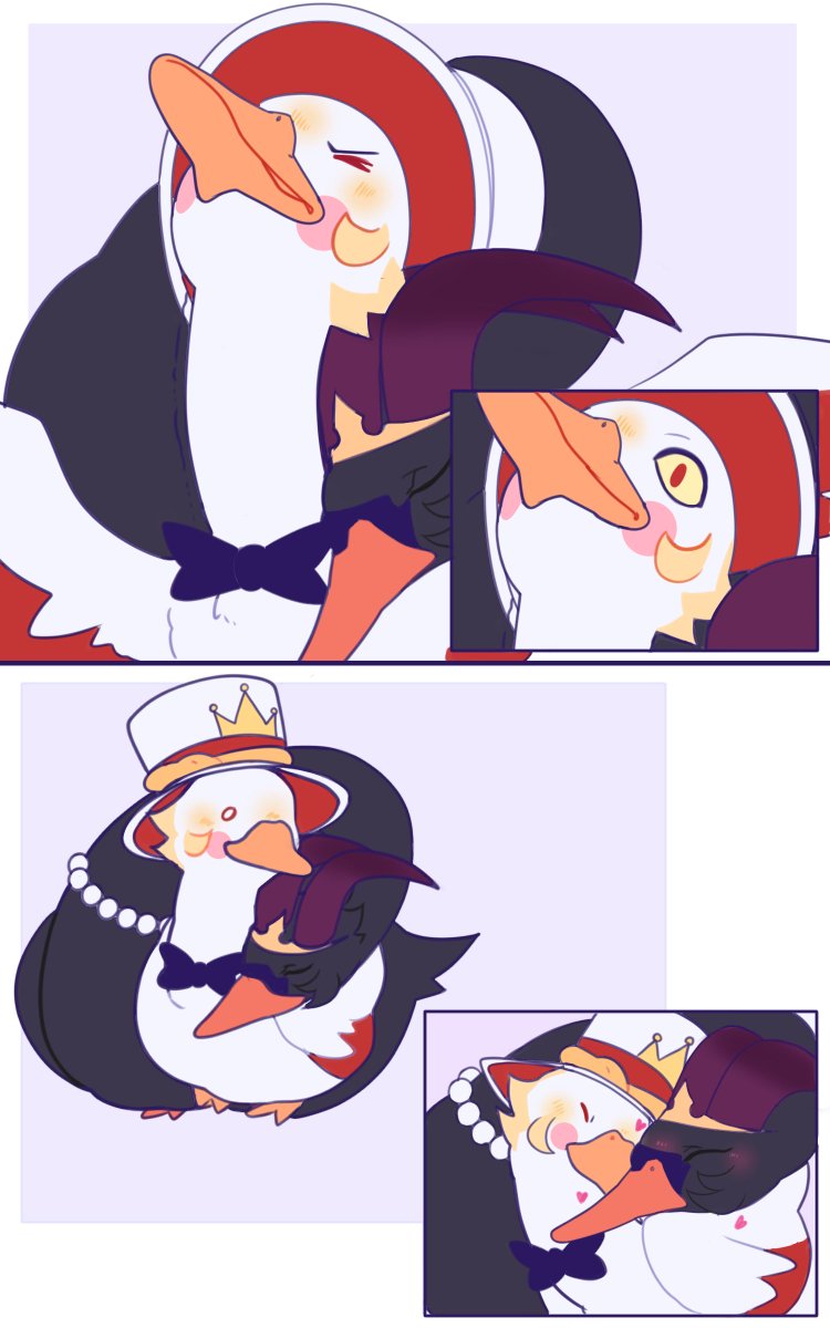 Gr_immi's tweet image. Little Lucilith duck/swan comic.
 I forgot I never uploaded the Lucilith little duck comic doodles.

#hazbinhotel #lucilith #lucifer #lilith #morningstar #comic #doodle #ducks #swan #grimmi #fraktyr