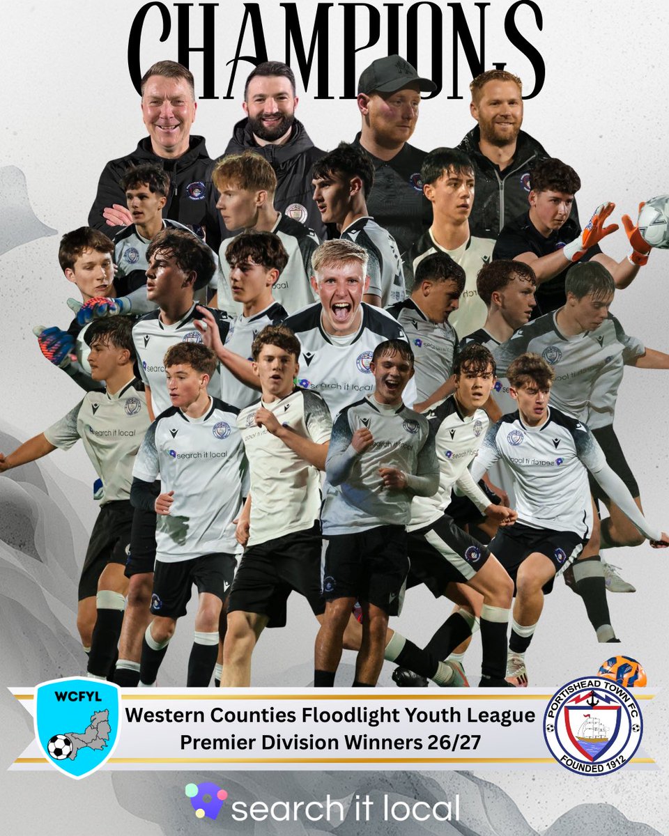Following the conclusion of results elsewhere tonight, we can confirm — WE ARE CHAMPIONS of the <a href="/wcfyl/">Western Counties Floodlight Youth League</a> Premier Division! 🏆

Read more here 👇🏻
instagram.com/p/DXXfqBpjQrl/…

<a href="/PortisheadTown/">Portishead Town FC</a> 
<a href="/swsportsnews/">South West Sports News</a>