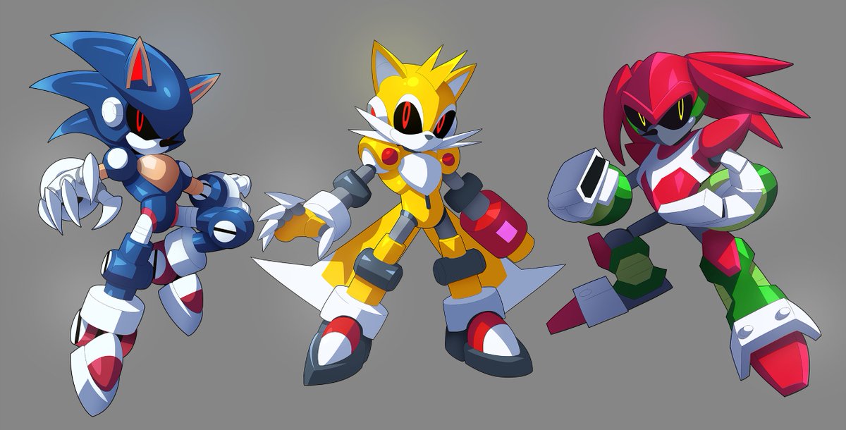 MegamanUMX's tweet image. Sonic Trio Roboticized!🔥

The complete Badnik trio is here⚙️
 #Sonic  #compilation