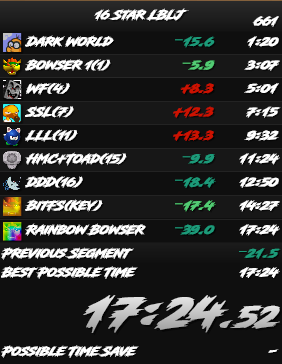 GreilDaein's tweet image. Broke my next minute barrier in 16 Star in a big way, should've been a 16:50 though #PB #16star #speedrun