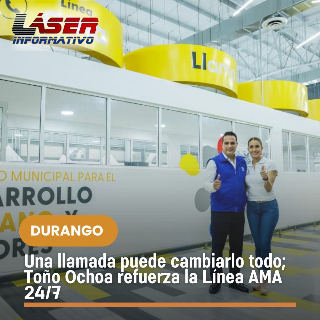 LaloSerranoZ's tweet image. #LaserInformativo

#Durango|| Una llamada puede cambiarlo todo; @josejoseantonio refuerza la #LíneaAMA 24/7

•Refuerzan Línea AMA con atención 24 horas y más de 5 mil llamadas de apoyo.
•⁠Amplían la atención en salud mental con consultas y detección oportuna en la población.