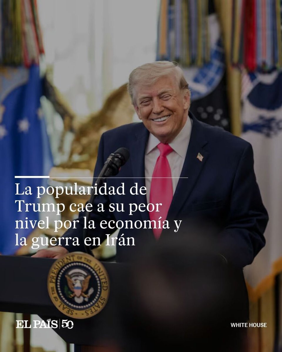 La popularidad de Trump cae a su peor nivel por la economía y la guerra en Irán

Un 63% de la población desaprueba la gestión del presidente y un 67% se muestra en contra de cómo está manejando el conflicto, según las últimas encuestas

tinyurl.com/xswkaw6w