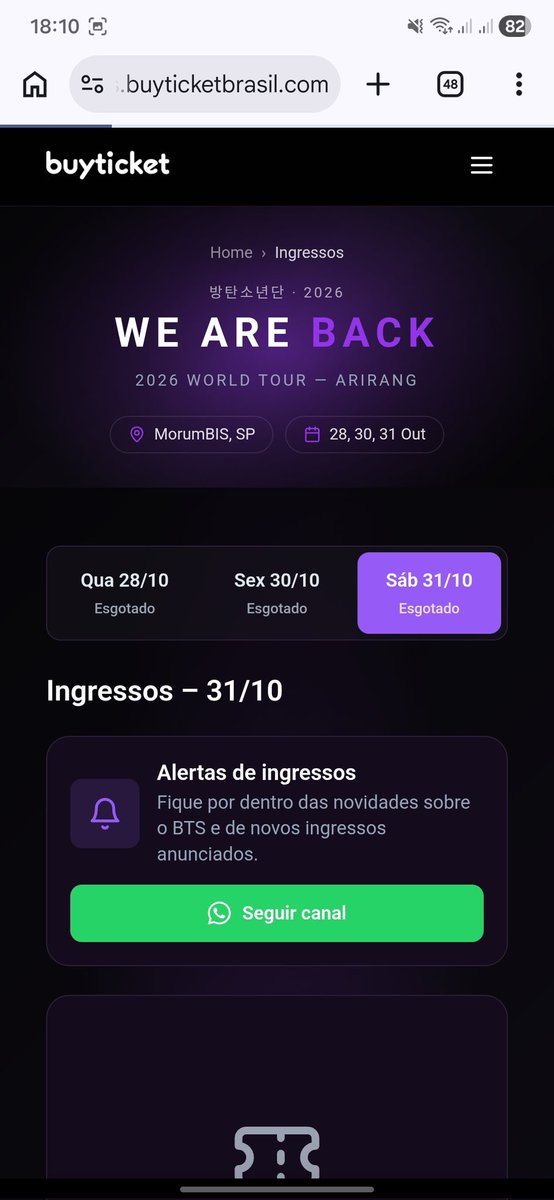 NANHIA VAI VER O BTS 💜✨️ tweet media