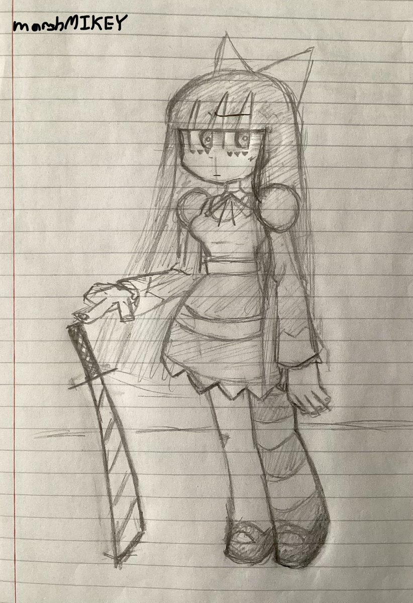 marshMikey_'s tweet image. Stocking pencil sketch 
#pantyandstocking #PaSwG #stockinganarchy