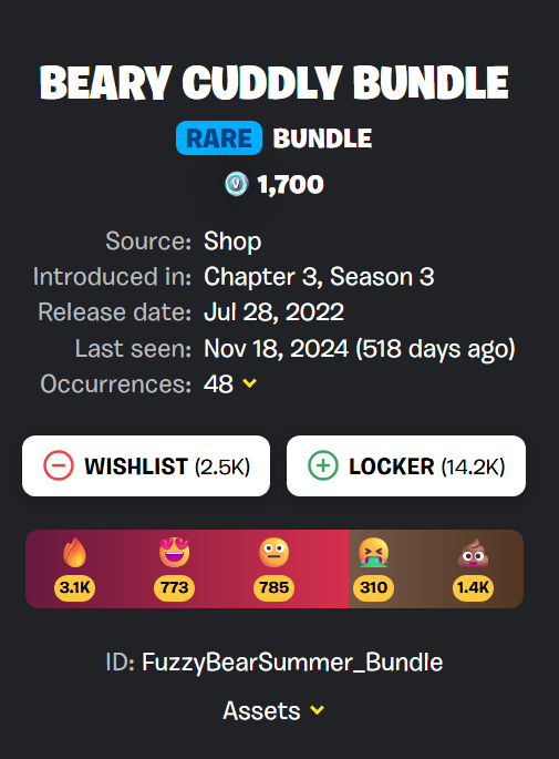 assumedexter's tweet photo. @baxxxleigh you can probably just have a whole thread of bundles and packs featuring several/most skins that were in the shop like for 3+ days
several of skins in bundles have been in the shop without their bundles :(
I wish Victoria had a bundle, her backpack was brought back without her https://t.co/iZmQkgFk5G