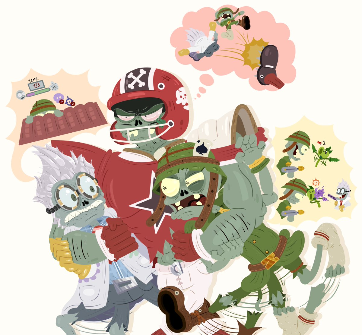 The kids are fighting again. (Grown-ass Adults by the way)
#pvzart #pvz
