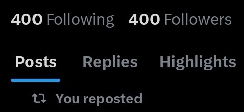 Thanks for the 400/400!