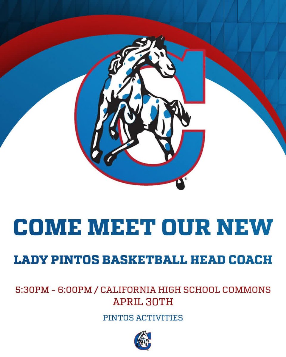PintosAthletics's tweet photo. 🏀 Girls Head Basketball Coach Meet &amp; Greet! 🏀
Join us to meet our new head coach and get excited for the upcoming season!
📅 Thursday, April 30
⏰ 5:30–6:00 PM
📍 HS Commons
We hope to see all current and future players there! 💙 https://t.co/TnZbj75s6C