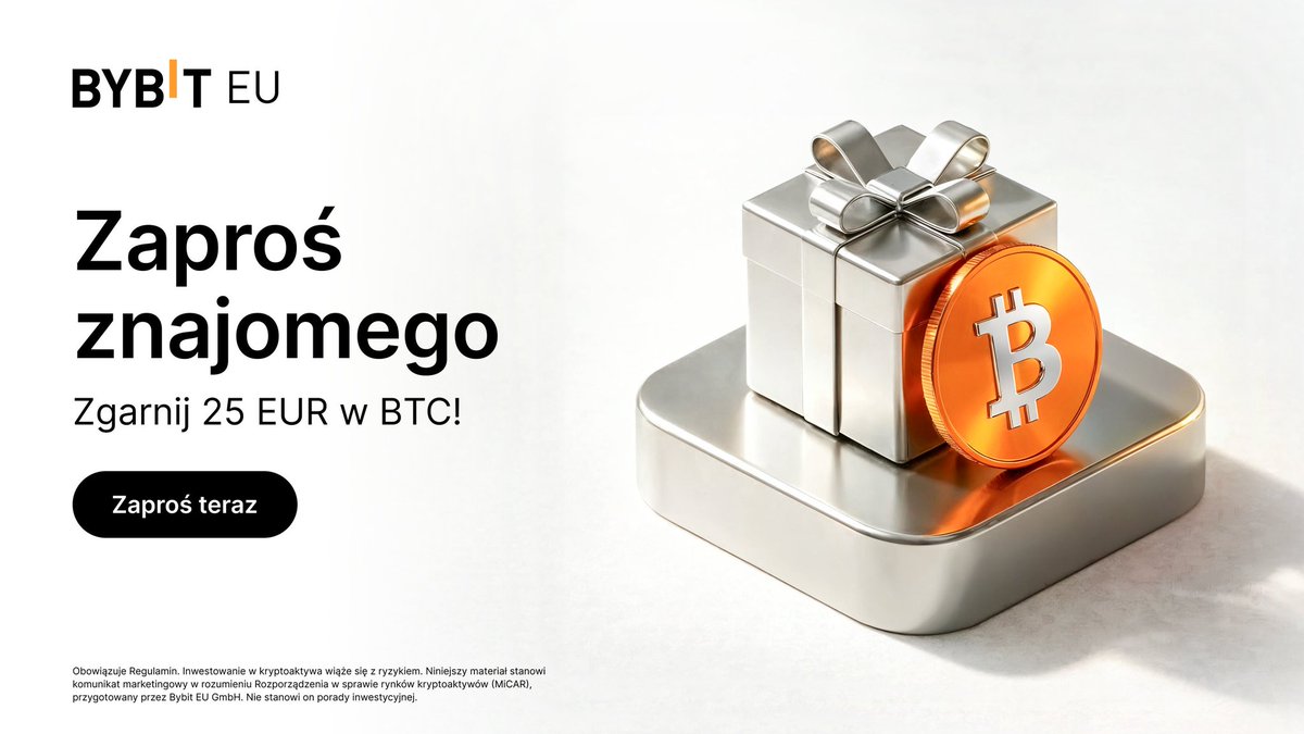 Dariusz1147753's tweet image. bybit.eu/invite?ref=WPR…
Zapraszam do rozpoczęcia przygody z bezpieczną Giełdą Crypto. Z zabezpieczeniem  1:1 i skorzystanie z promocji w BTC.
Plus z darmowymi poradami dla początkujących. 
#polska #market #crypto #Inwestycje