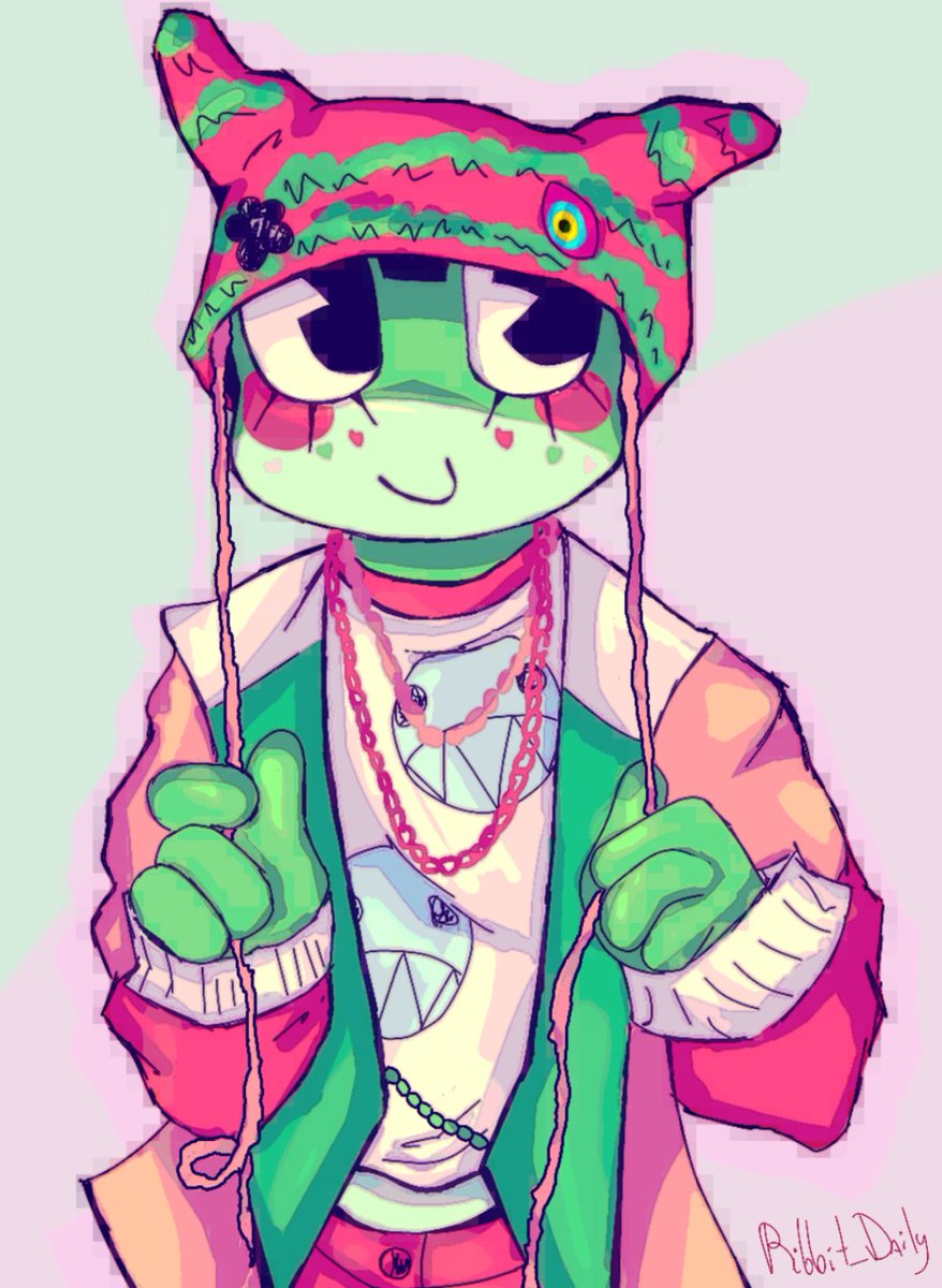 drawing Ribbit daily until they show up! tweet media