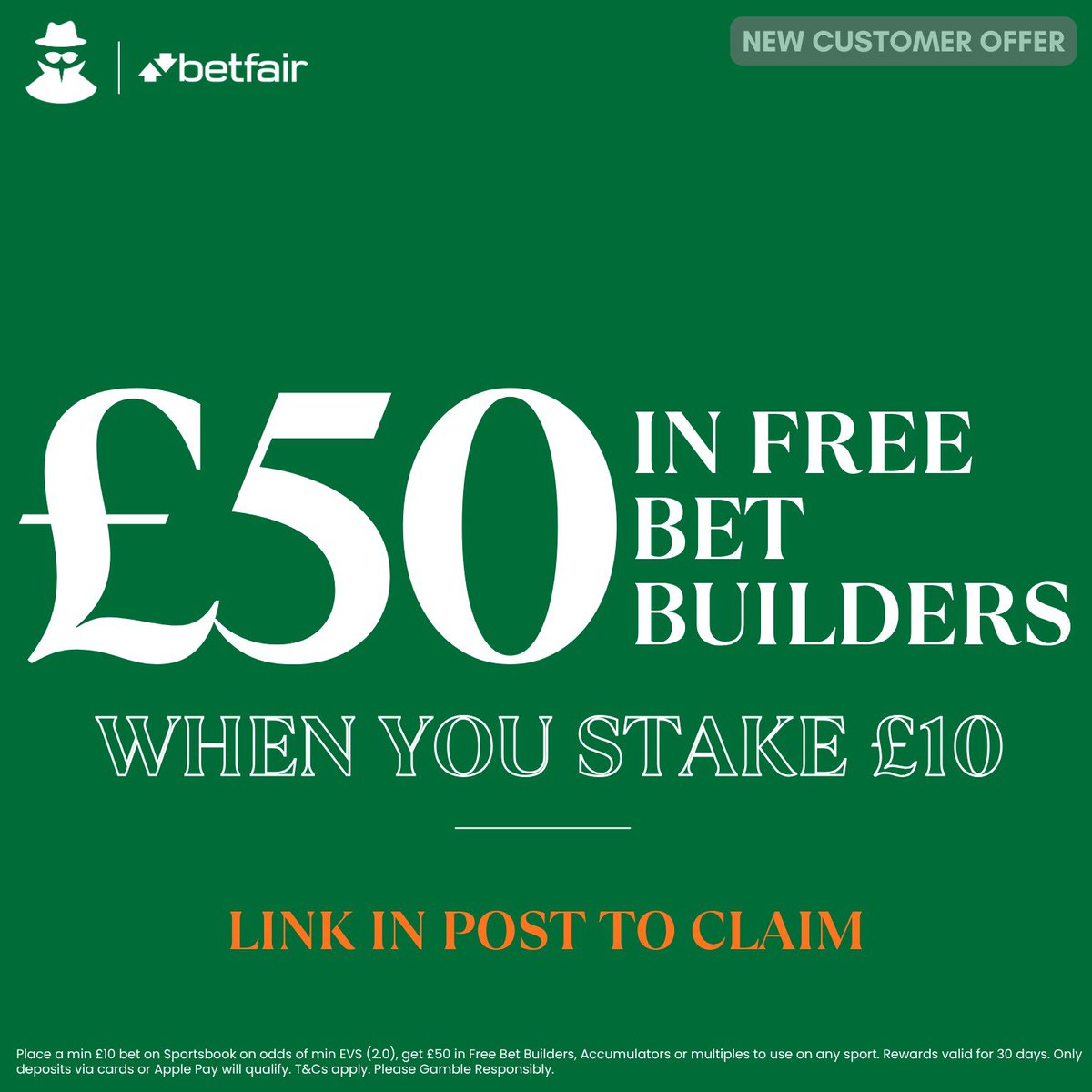 TippingTony's tweet image. Don’t have a Betfair account? I’ve got you covered 👇
bit.ly/50New-Betfair

🔞 | #ad | T&amp;amp;C’s apply