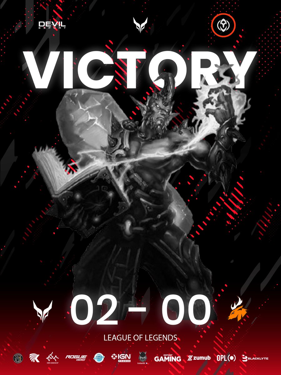EsportDevils's tweet photo. [𝗢𝘂𝗮𝘁𝘃𝗲𝗻𝘁𝘂𝗿𝗲 𝗦𝗮𝗶𝘀𝗼𝗻 𝟮𝟭] @ouat_lol 

notre équipe 𝗗𝗘𝗩𝗜𝗟 𝗕𝗟𝗔𝗖𝗞 𝗟𝗢𝗟 a remporté le match 2-0 contre #HORNAX Division 8D.

Félicitations à nos joueurs qui ont obtenu cette victoire 🫶

🟥⬜️⬛️
 #FORZADEVIL https://t.co/wlMKBtgatC