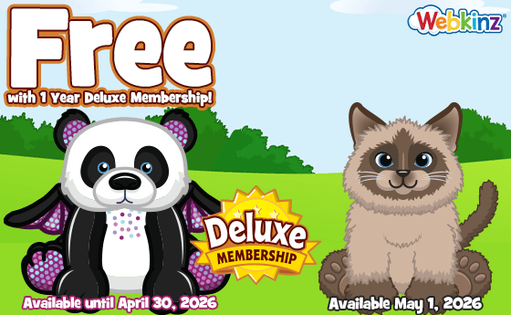 ganzestore's tweet image. Starting May 1, 2026, it's the Balinese Cat's turn as the new One Year #Deluxe @webkinz Membership pet!

Love the Brilliant Panda? Hurry, it leaves April 30, 2026! tinyurl.com/wk-deluxe

#Webkinz #Classic #DeluxeMembership