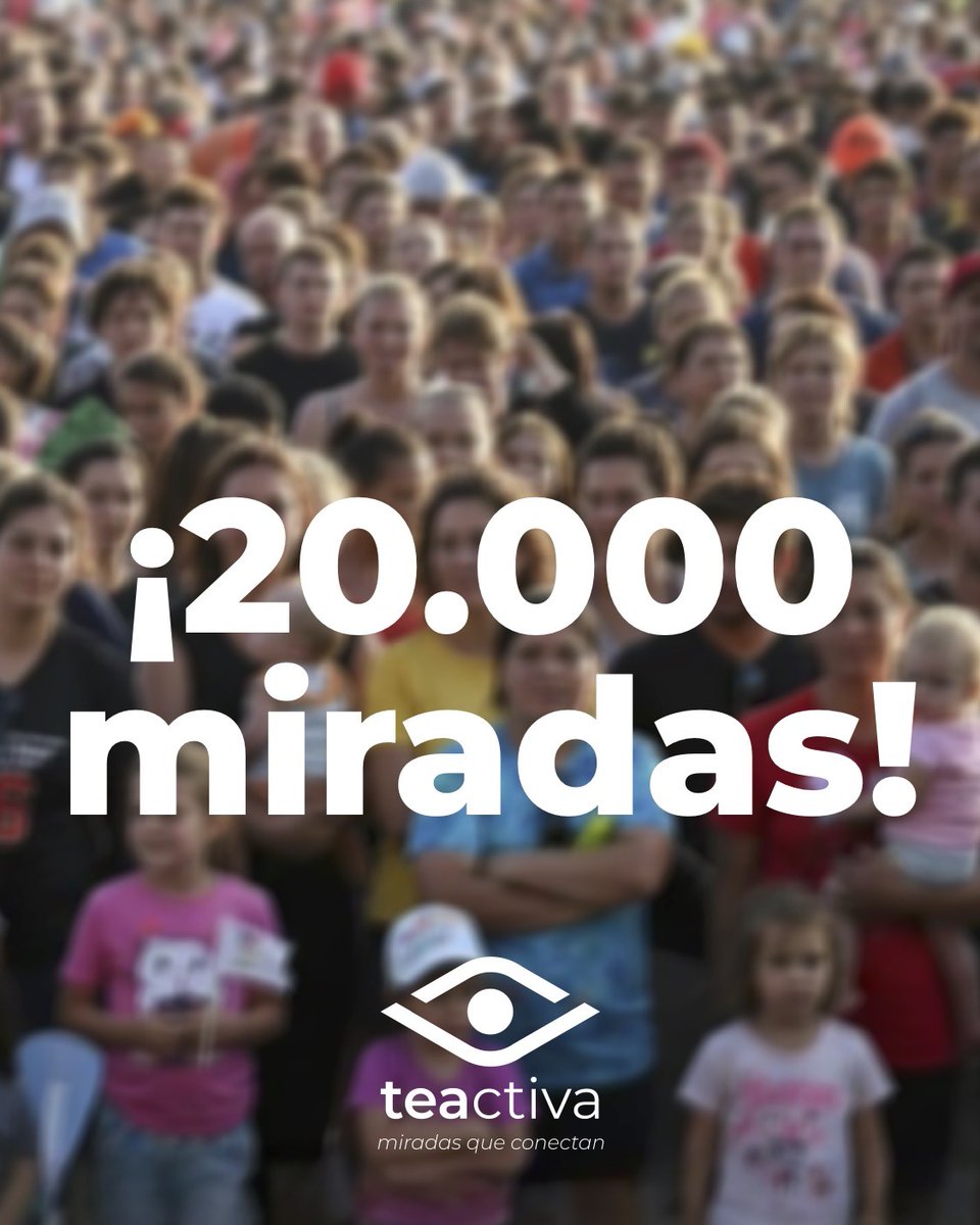 TEActivaONG's tweet photo. Ya somos 20 mil miradas que conectan en Instagram. 

Gracias por confiar y por ayudarnos a instalar el autismo en la agenda pública.

#Hablemosdeautismo https://t.co/3sZe4BGAAh