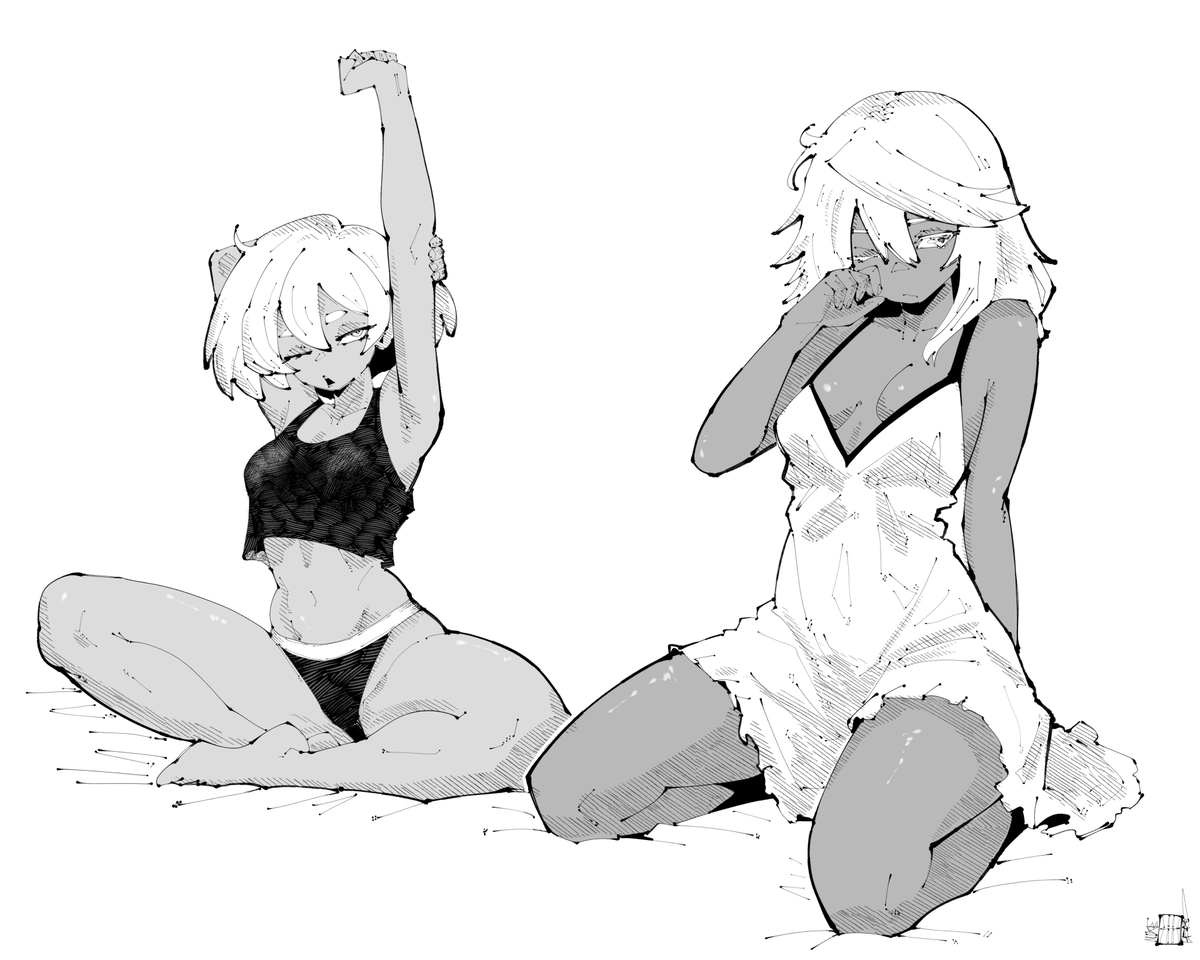 Sleepy Bea &amp; Ramlethal - commissioned art piece