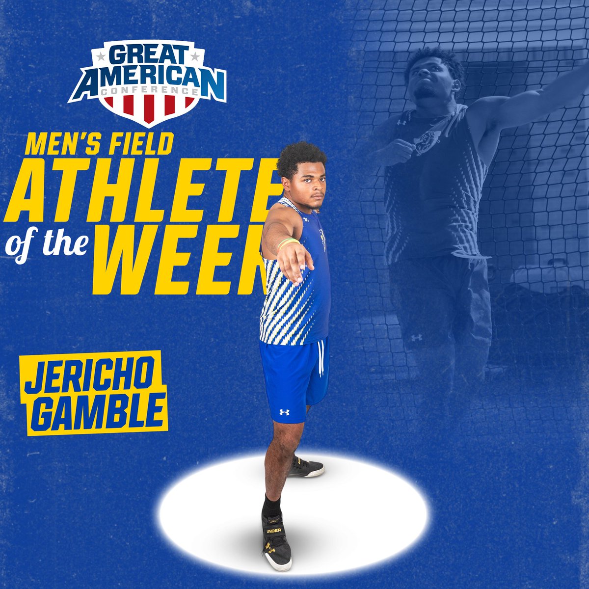 MuleriderSports's tweet image. 𝑻𝒉𝒆 𝑭𝒊𝒓𝒔𝒕 𝑭𝒐𝒓 𝒕𝒉𝒆 𝑭𝒓𝒆𝒔𝒉𝒎𝒂𝒏 💪

👏 Jericho Gamble is named the GAC Men’s Field Athlete of the Week‼️

#GoMuleriders | #LetsRide | #theGAC