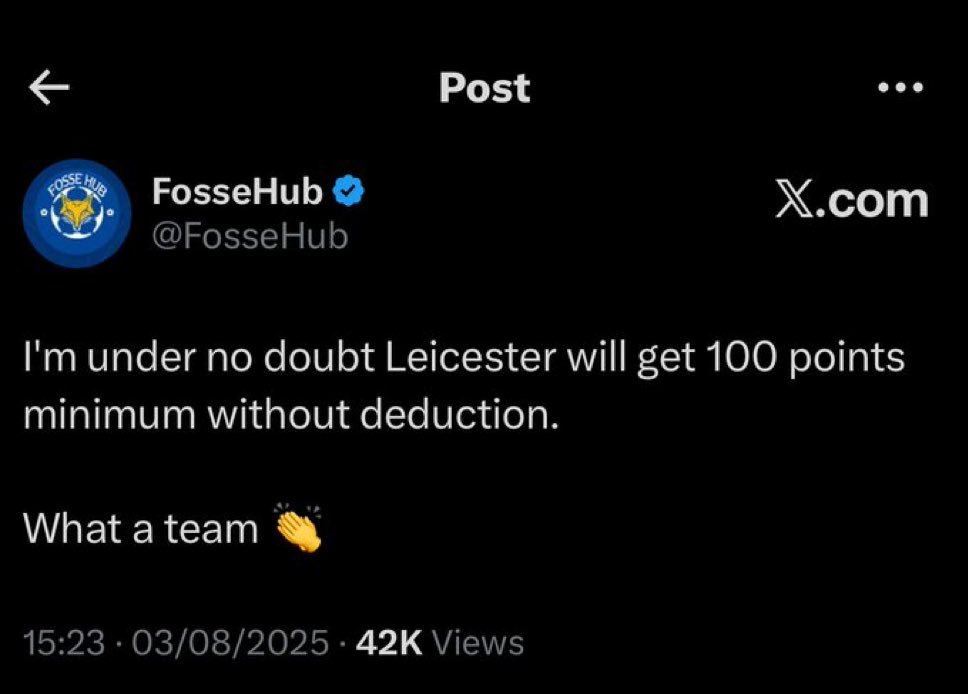 No Context Leicester City tweet media