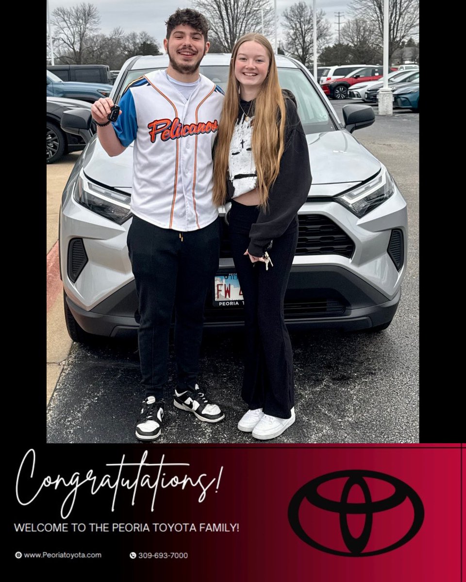 Peoria_Toyota's tweet image. Delivery day for Jason at Toyota of Peoria 🚗✨

• Erik Weiss — 2026 Prius
• Zander Martin — 2024 RAV4
• Megan &amp;amp; Brandon — 2026 Sequoia

Shoutout to Jason for a smooth, standout experience, and thanks to Erik for the kind words. Congrats to all! 🙌

#PeoriaToyota #Cars #Happy
