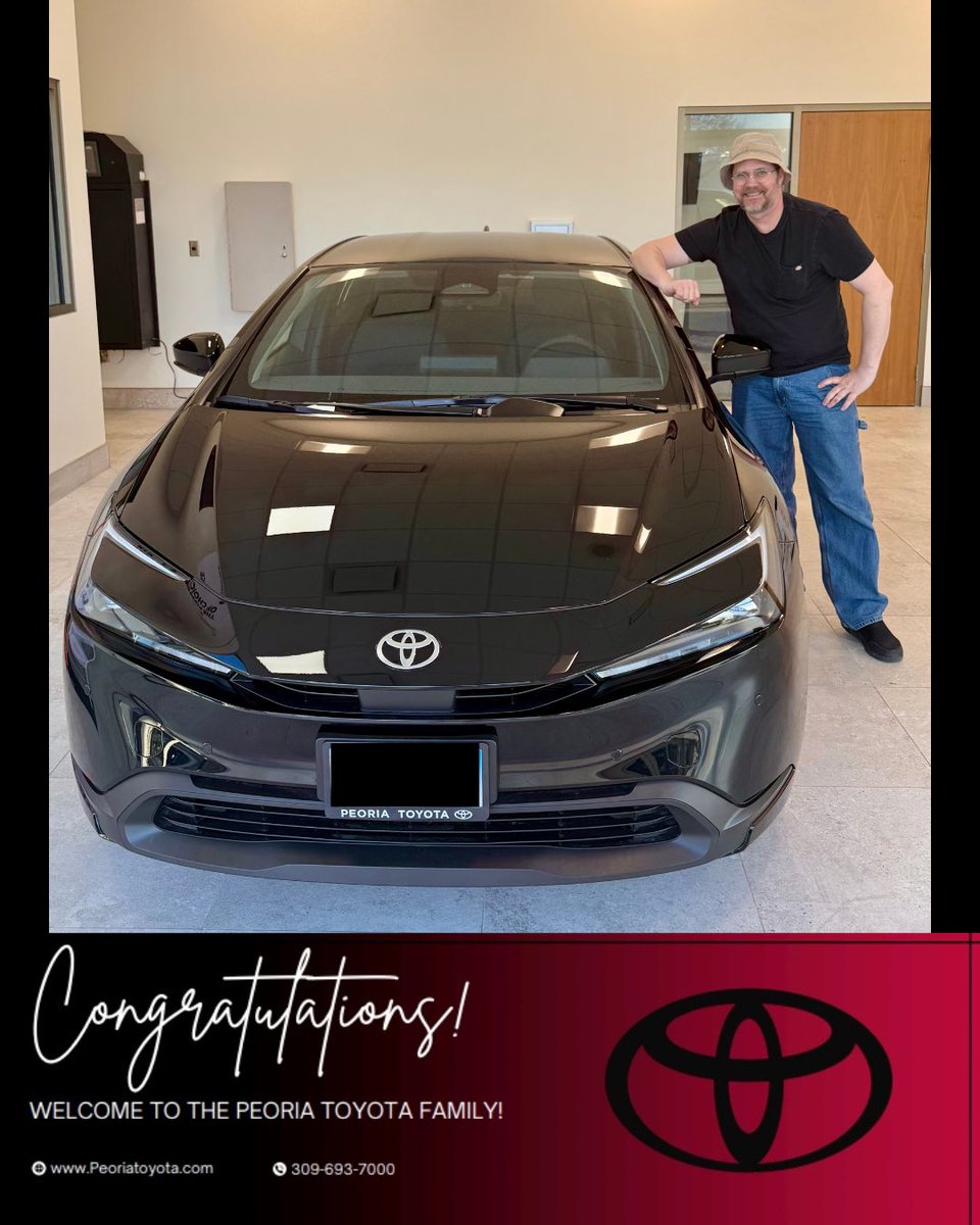Peoria_Toyota's tweet image. Delivery day for Jason at Toyota of Peoria 🚗✨

• Erik Weiss — 2026 Prius
• Zander Martin — 2024 RAV4
• Megan &amp;amp; Brandon — 2026 Sequoia

Shoutout to Jason for a smooth, standout experience, and thanks to Erik for the kind words. Congrats to all! 🙌

#PeoriaToyota #Cars #Happy