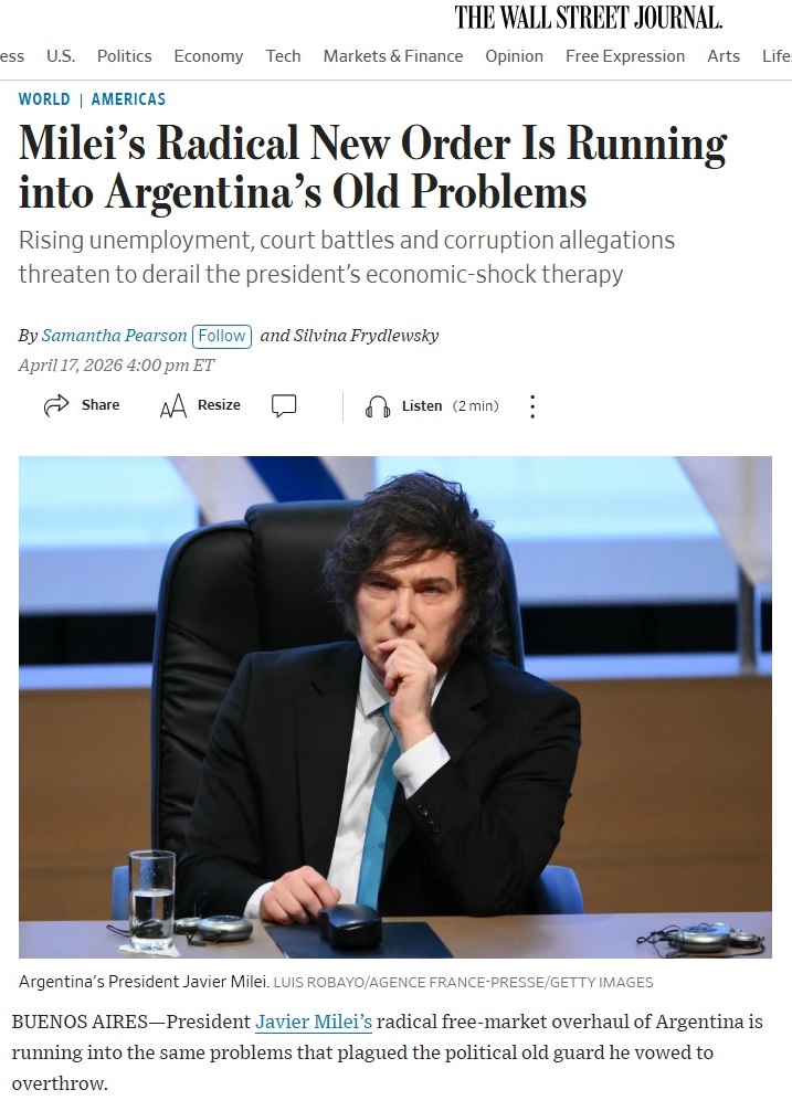 BlogHincha's tweet photo. . @JMilei NO SE CANSA de ECHARLE  la #CULPA  de las #CRÍTICAS a SU #GobiernoDeMierda a los QUE LLAMA #PerioSobres #Argentinos pero a JUZGAR por ESTA NOTA QUE ADJUNTO de @WSJ los #SOBRES LLEGAN HASTA #NewYork en #EEUU #Javo del 8?
C.C. @jmilei_english 
🧵 https://t.co/UGn3GDRcXg